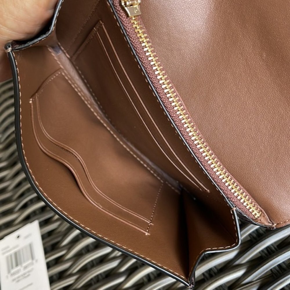 Coach Kleo Wallet In Signature Canvas Khaki Multi - Picture 6 of 16